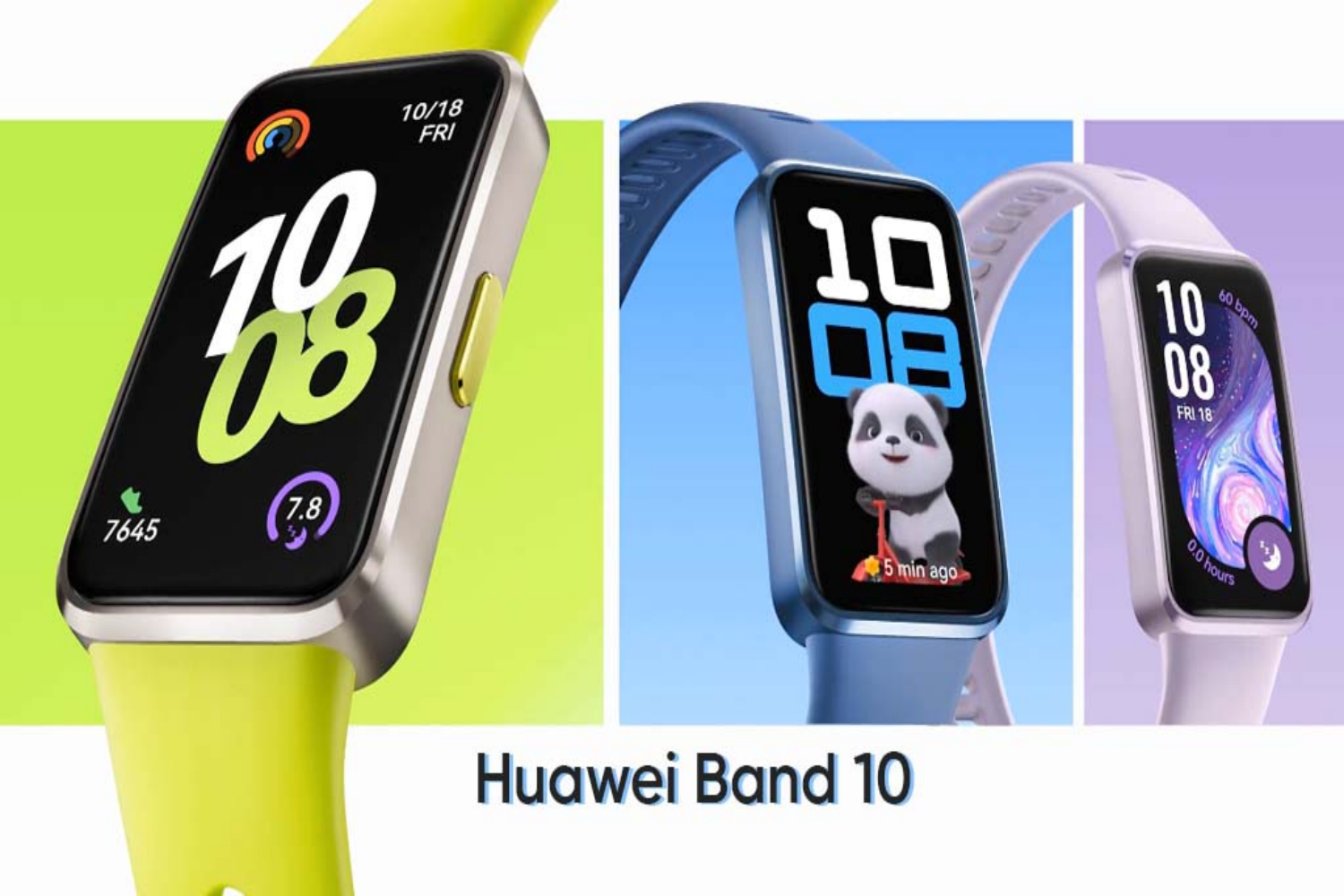 Huawei Band 10 представлен официально: AMOLED 1.47", HRV-мониторинг и семь цветовых решений