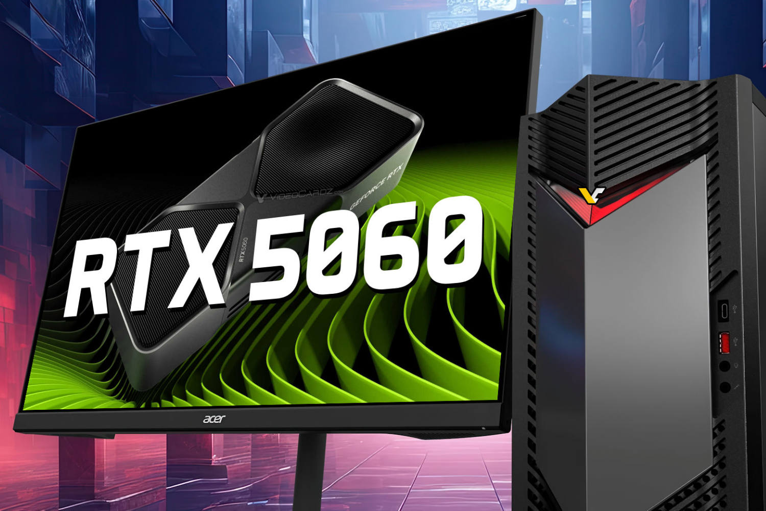 Acer подтвердила выход NVIDIA GeForce RTX 5060 с 8 ГБ GDDR7 в новом игровом ПК Nitro 50