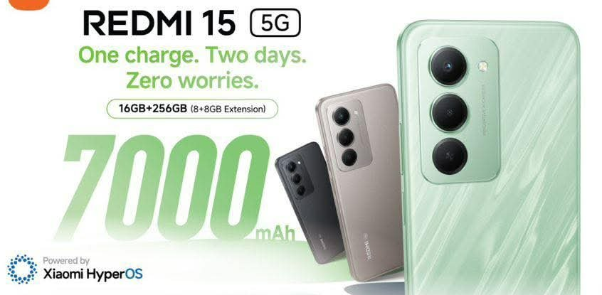 Xiaomi анонсировала Redmi 15 5G — бюджетный смартфон с большим аккумулятором