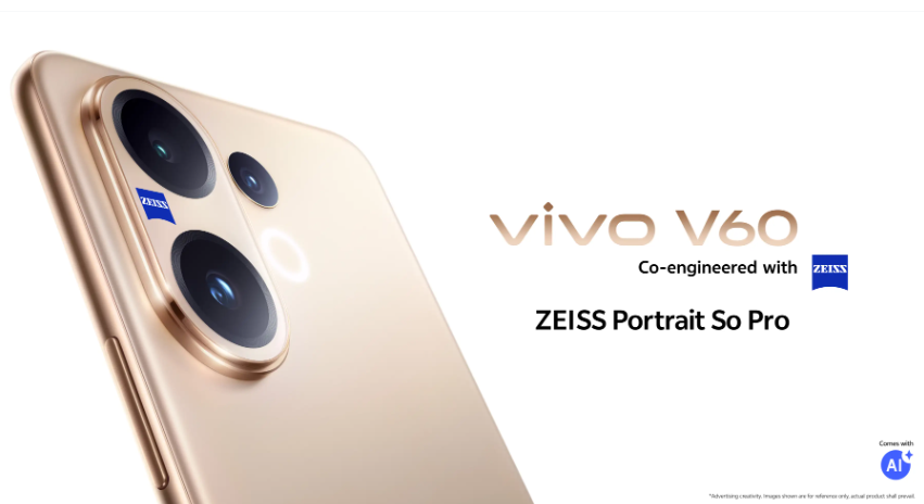 Vivo V60: аккумулятор 6 500 мА·ч, AMOLED 5 000 нит и камера ZEISS