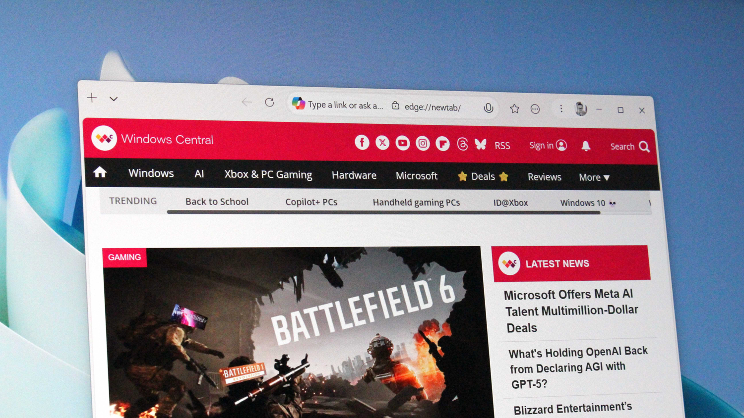Microsoft тестирует новый интерфейс Microsoft Edge с глубокой интеграцией Copilot
