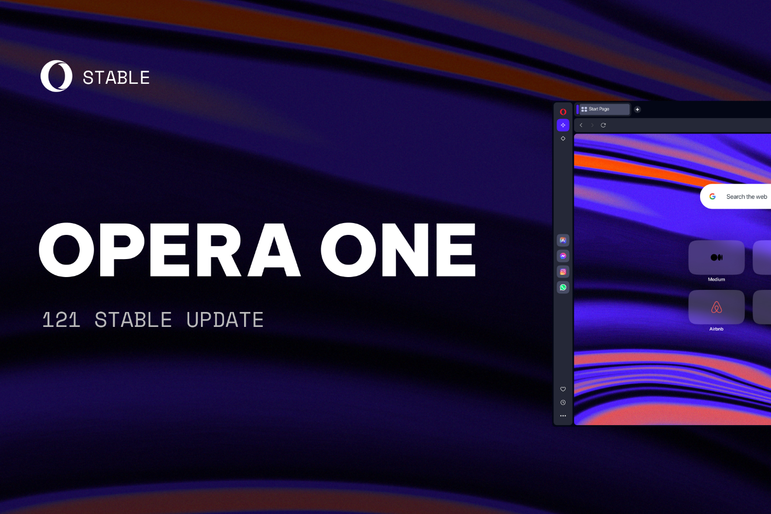 Opera One 121: стабильный релиз с улучшениями безопасности, интерфейса и производительности