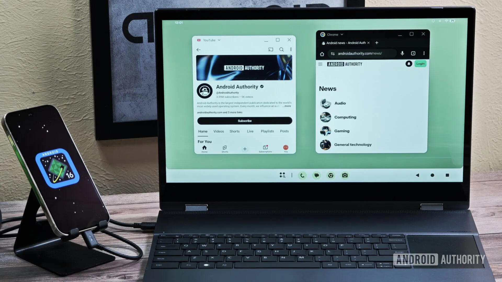 Android 16 QPR2 вводит опцию  для контроля курсора в настольном режиме