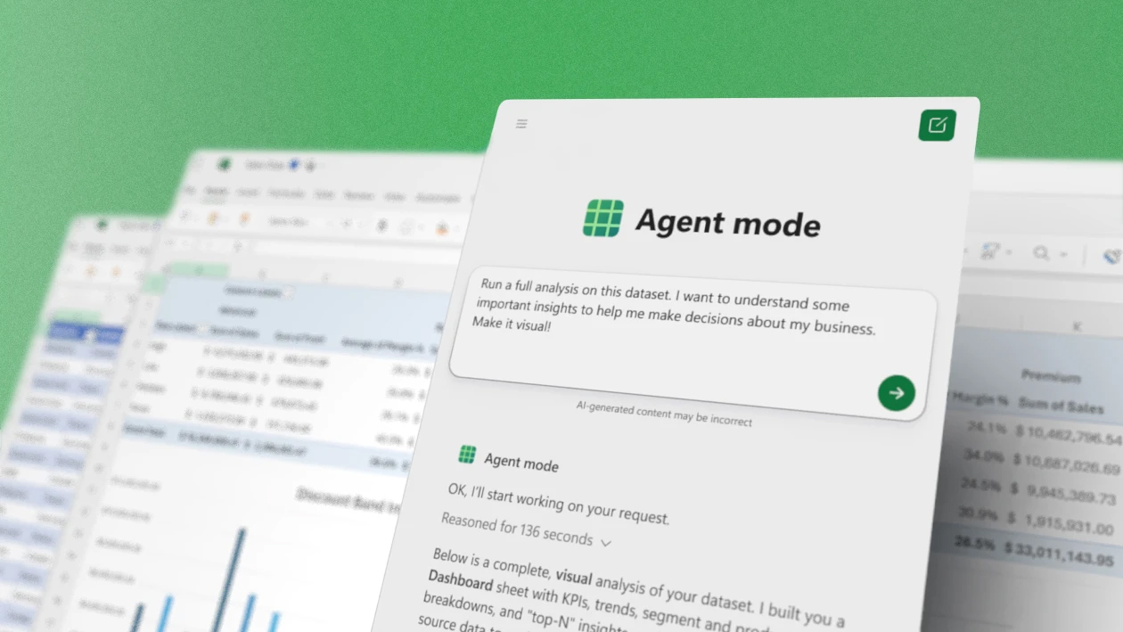 Microsoft запускает «вайб-воркинг» в Excel и Word с новым «Режимом агента»