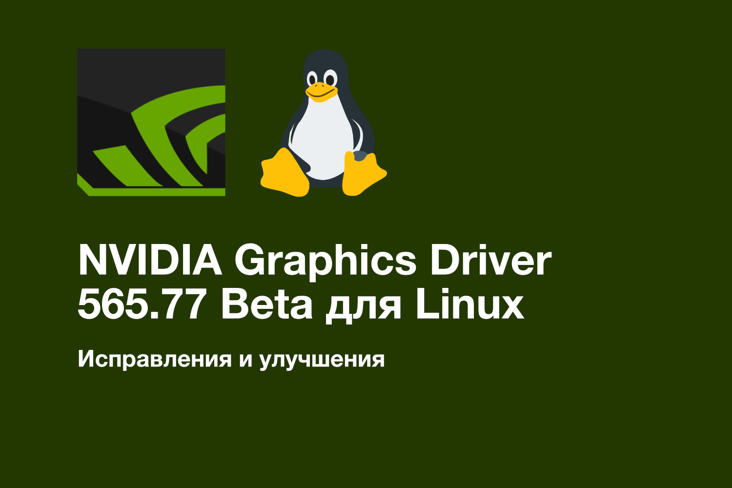 Обновление NVIDIA Graphics Driver 565.77 Beta для Linux
